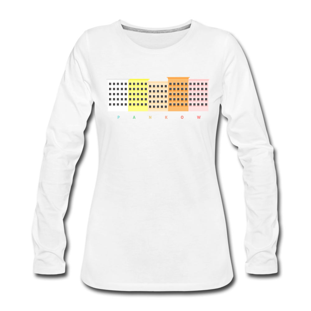 Wohnraum Pankow - Frauen Premium Langarmshirt - Weiß