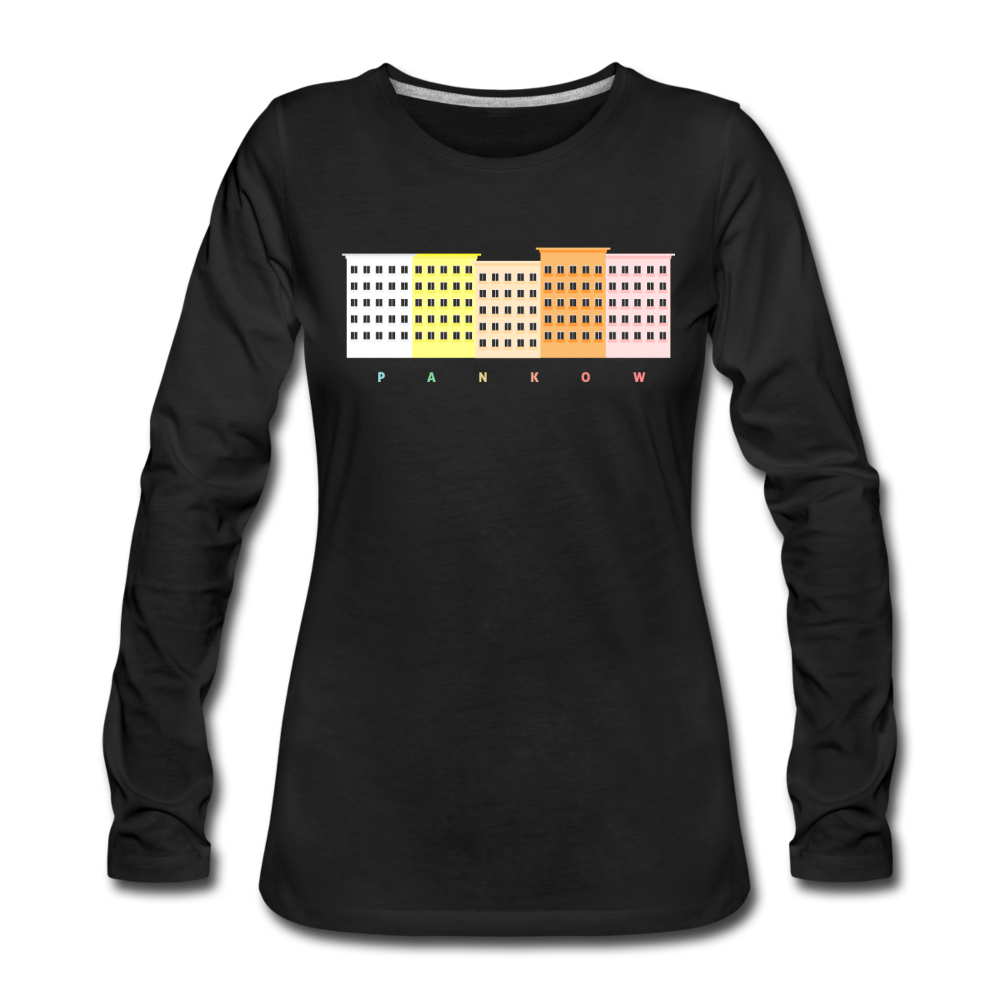 Wohnraum Pankow - Frauen Premium Langarmshirt - Schwarz