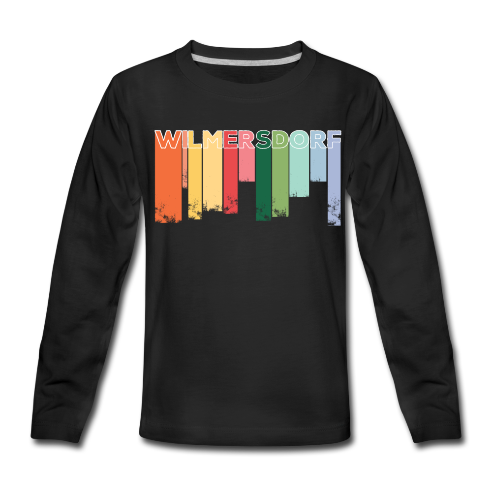 Wilmersdorf Regen - Kinder Langarmshirt - Schwarz