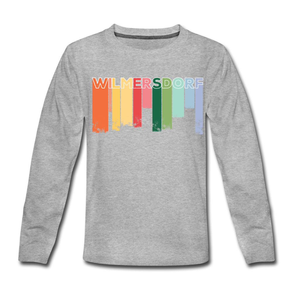 Wilmersdorf Regen - Kinder Langarmshirt - Grau meliert
