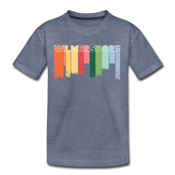 Wilmersdorf Regen - Teenager Premium T-Shirt - Blau meliert