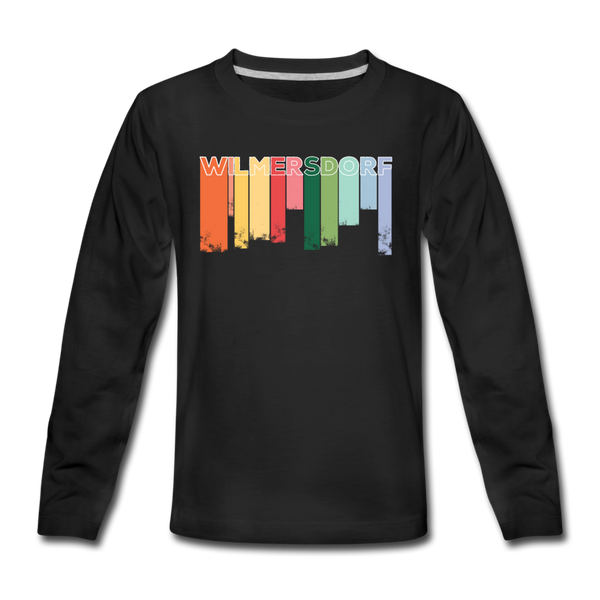 Wilmersdorf Regen - Teenager Langarmshirt - Schwarz