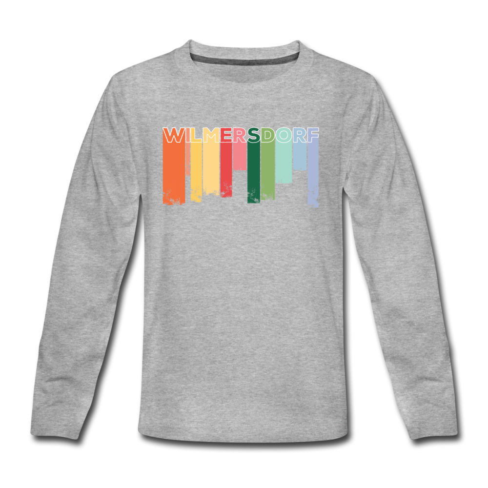 Wilmersdorf Regen - Teenager Langarmshirt - Grau meliert