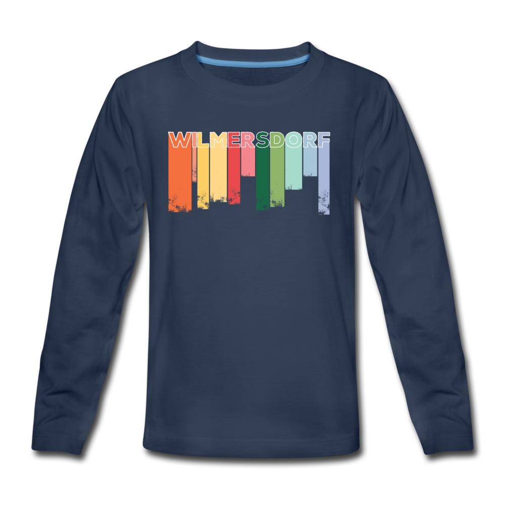 Wilmersdorf Regen - Teenager Langarmshirt - Navy