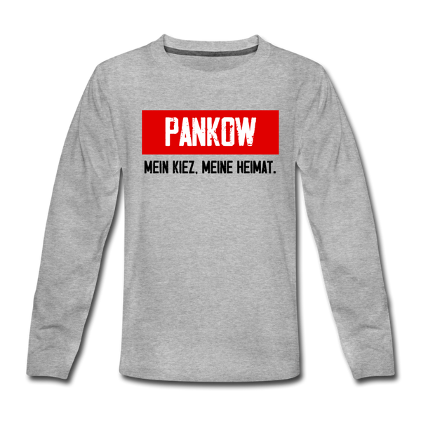 Mein Kiez meine Heimat - Kinder Langarmshirt - Grau meliert