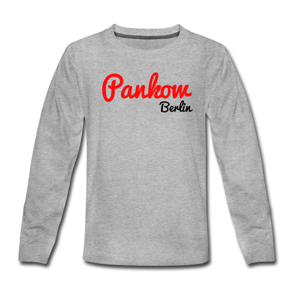 Pankow Berlin - Teenager Langarmshirt - Grau meliert