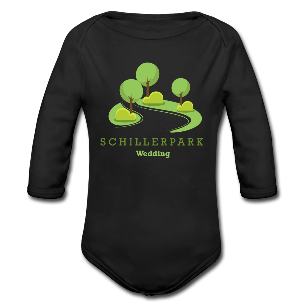 Schillerpark - Bio-Langarmbody - Schwarz