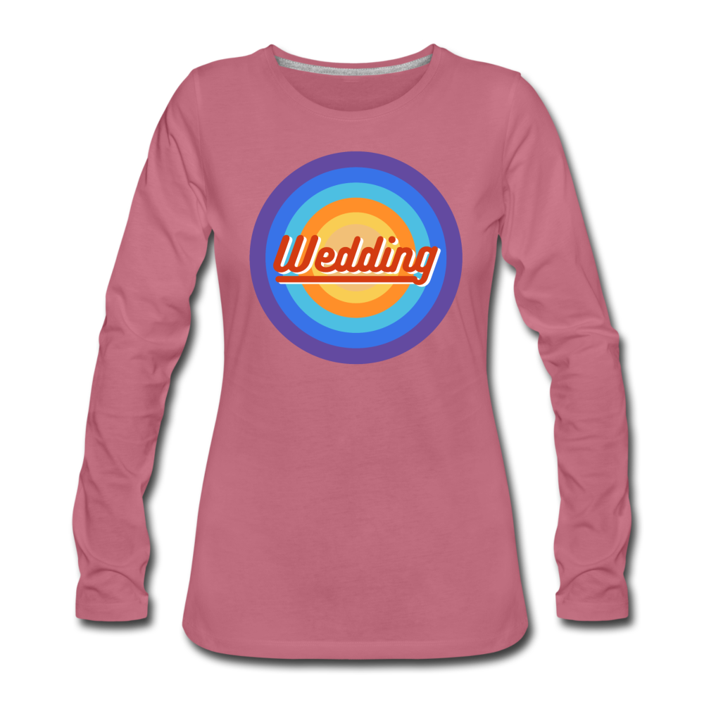 Wedding Retro - Frauen Premium Langarmshirt - Malve