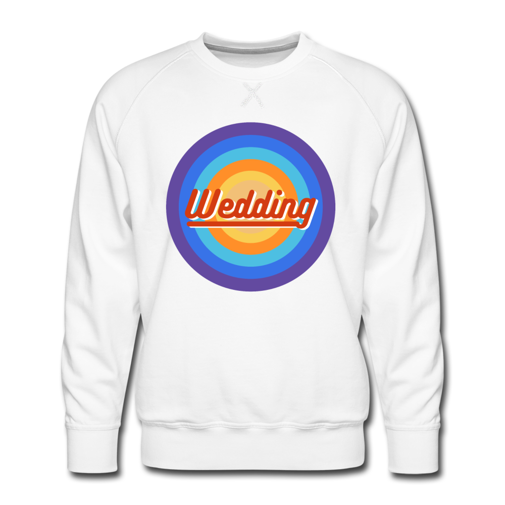 Wedding Retro - Männer Premium Sweatshirt - Weiß