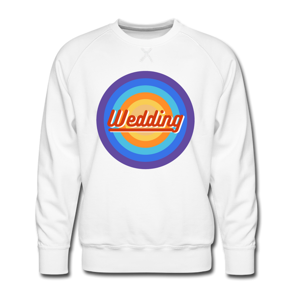 Wedding Retro - Männer Premium Sweatshirt - Weiß