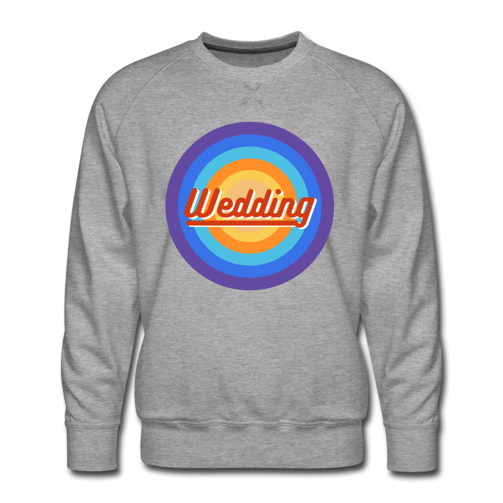 Wedding Retro - Männer Premium Sweatshirt - Grau meliert