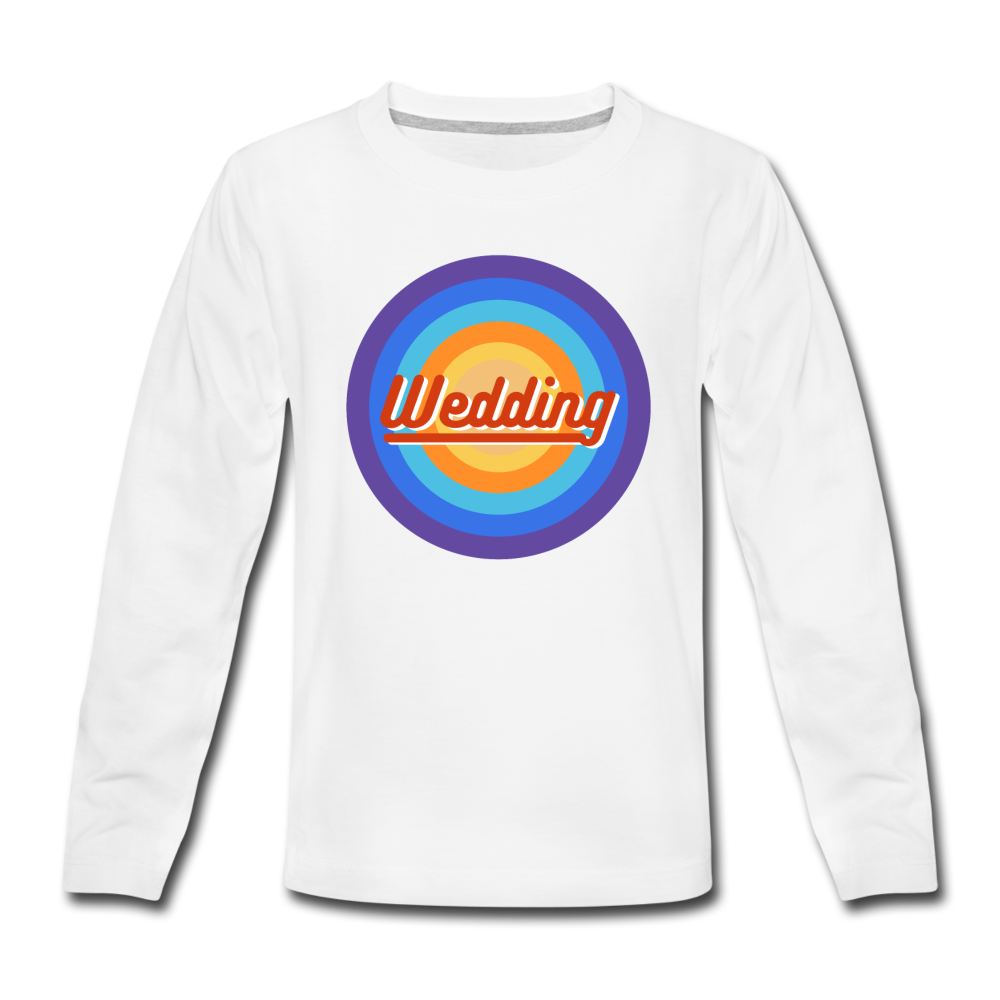 Wedding Retro - Kinder Langarmshirt - Weiß