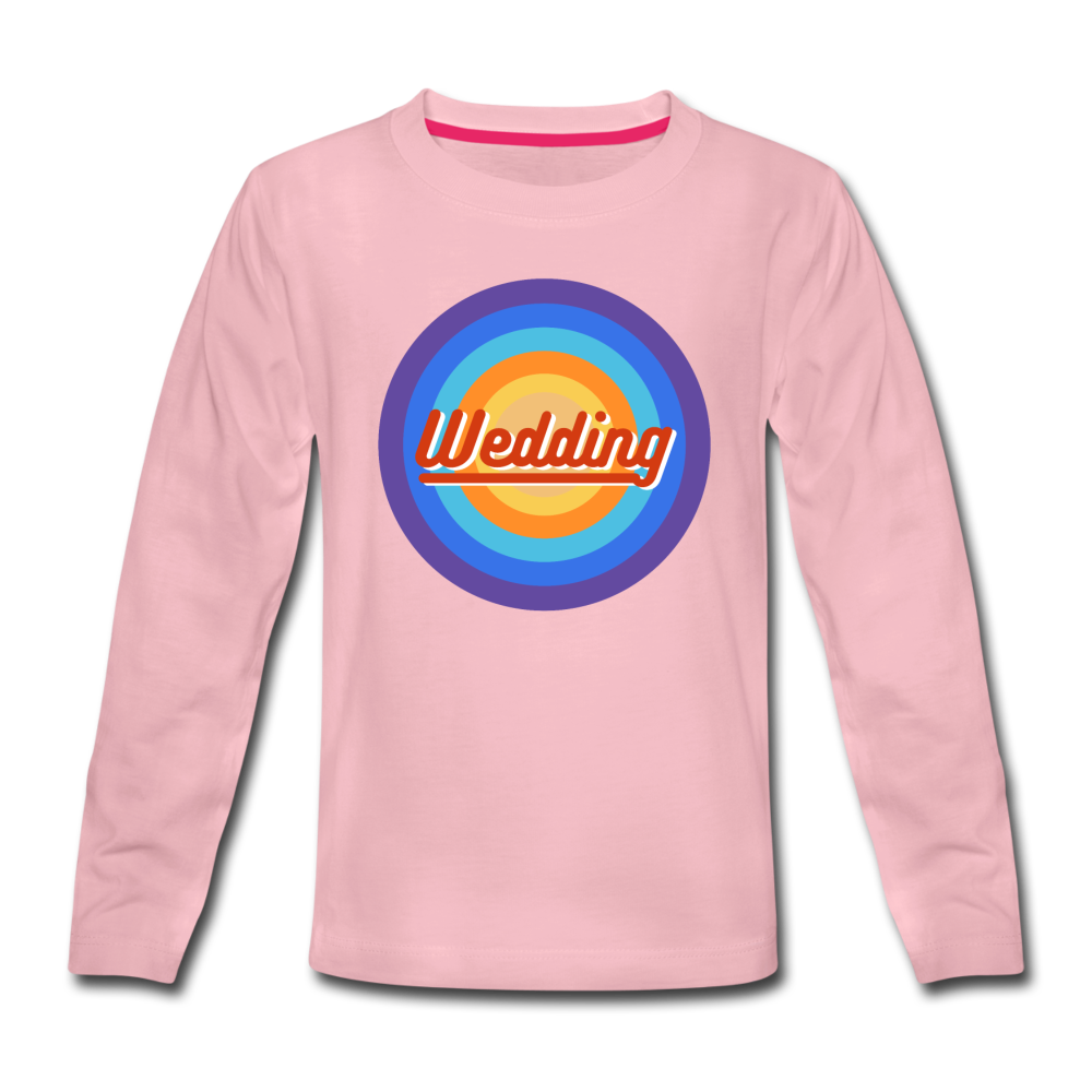 Wedding Retro - Kinder Langarmshirt - Hellrosa