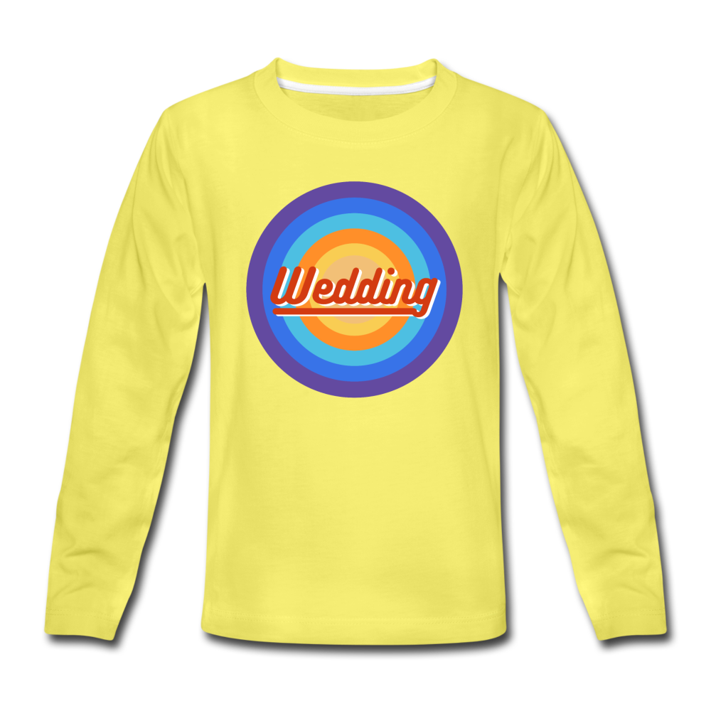 Wedding Retro - Kinder Langarmshirt - Gelb