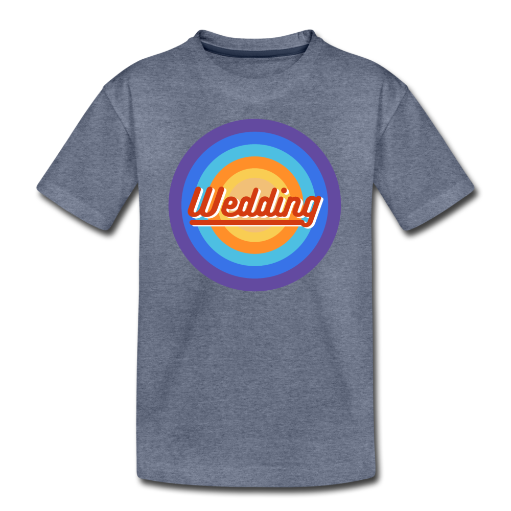 Wedding Retro - Teenager Premium T-Shirt - Blau meliert