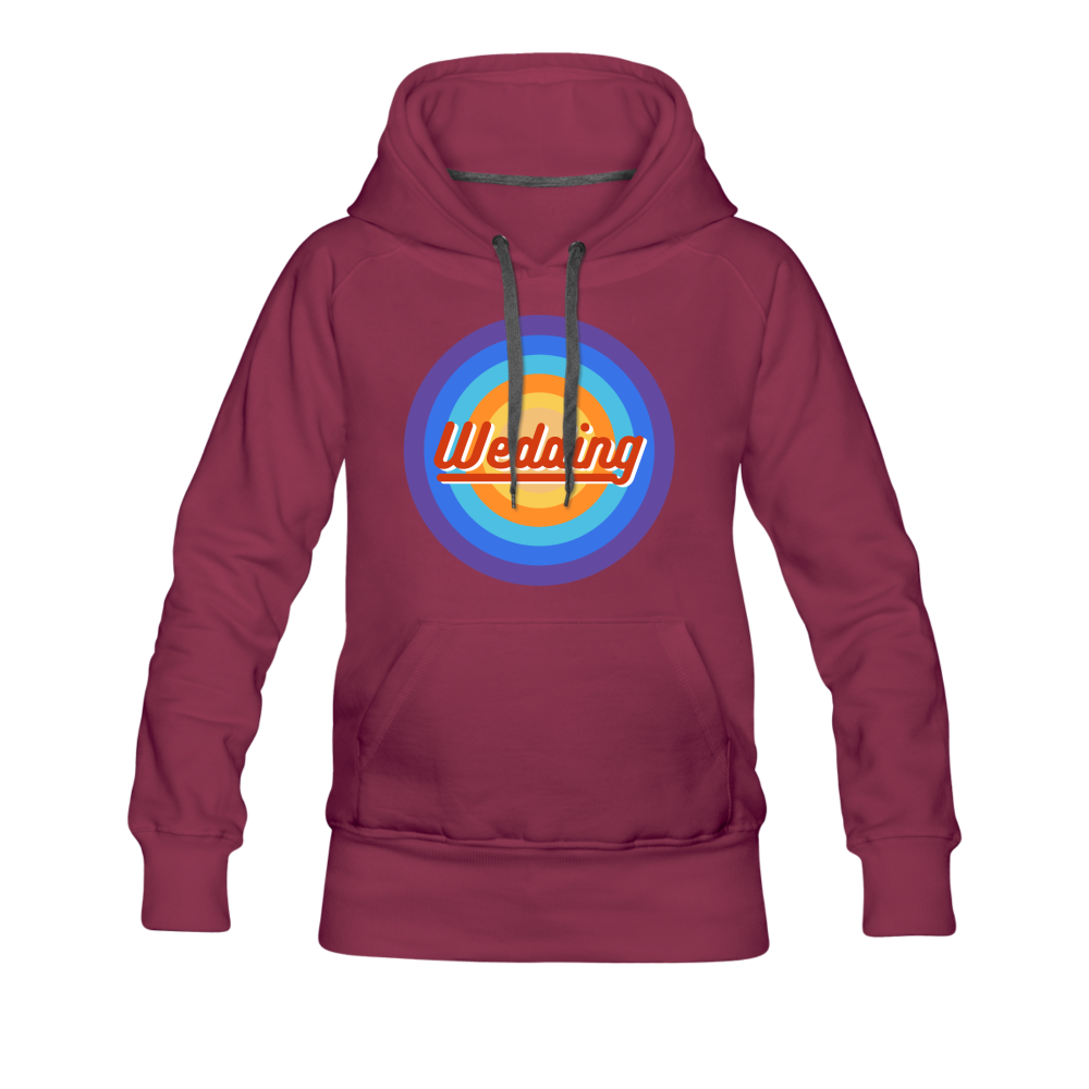 Wedding Retro - Frauen Premium Hoodie - Bordeaux