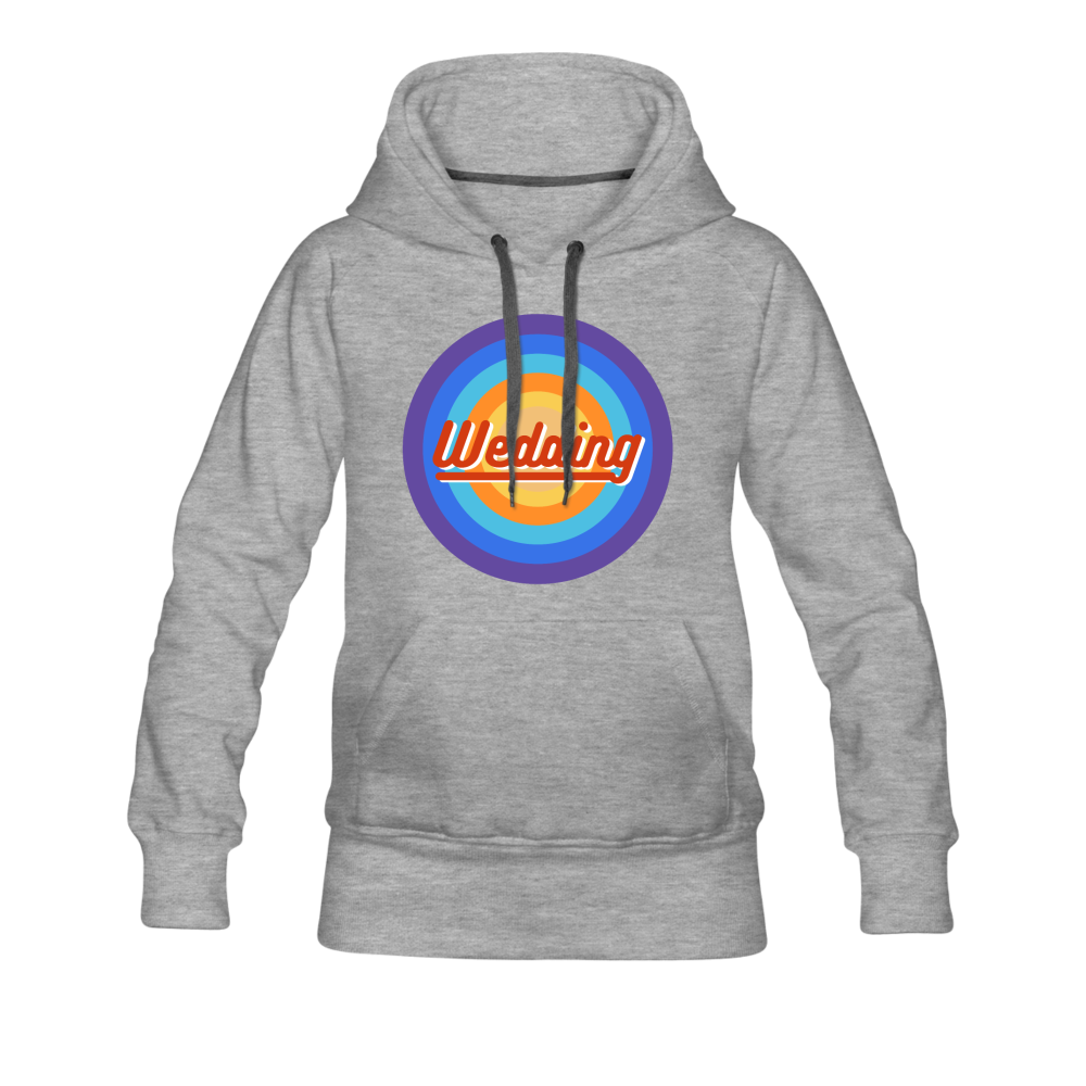 Wedding Retro - Frauen Premium Hoodie - Grau meliert