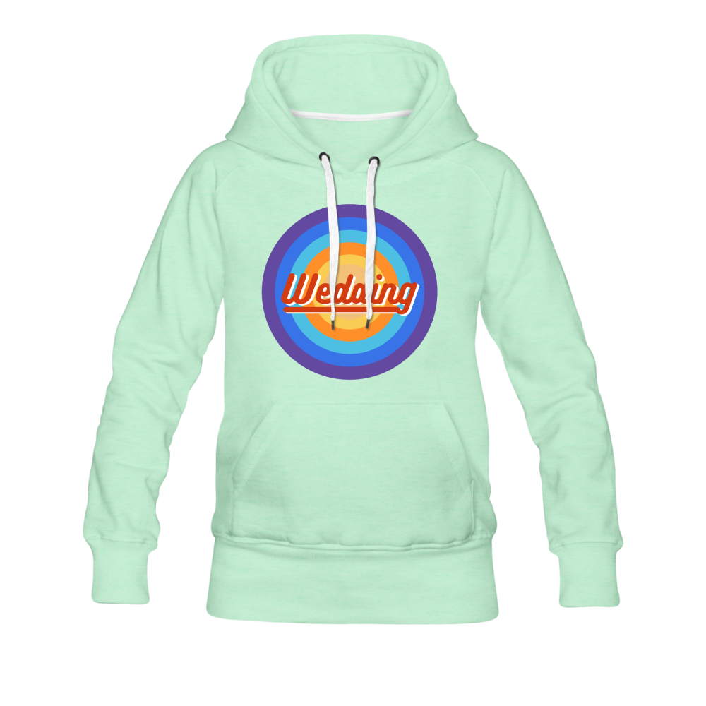 Wedding Retro - Frauen Premium Hoodie - helles Mintgrün
