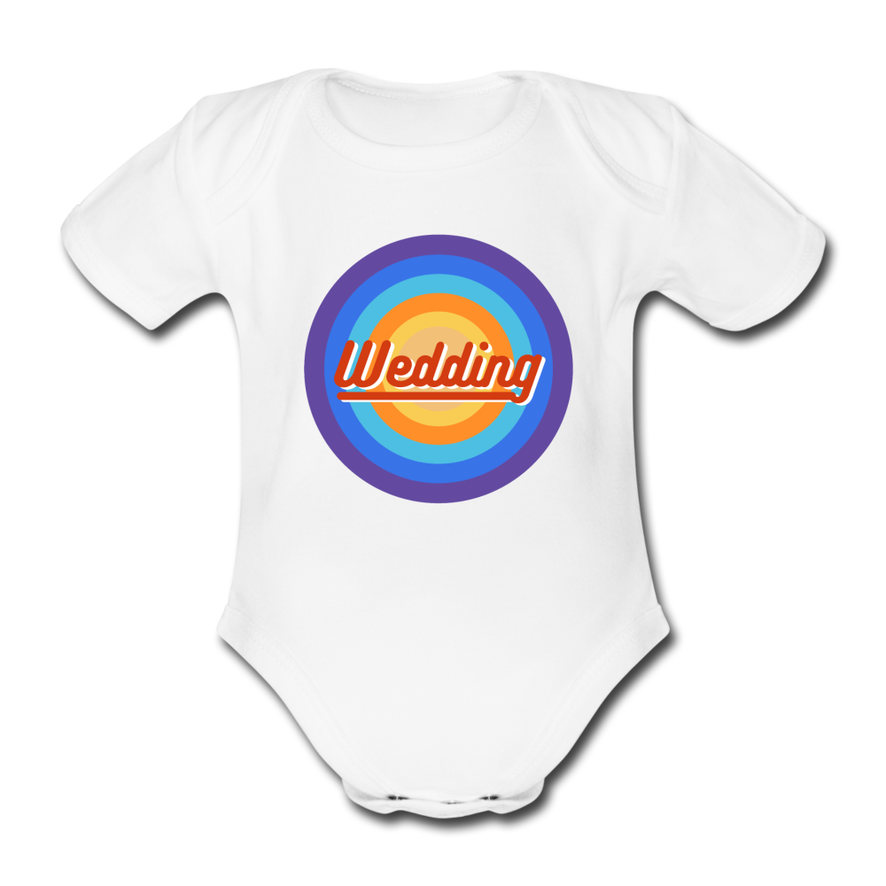 Wedding Retro - Bio-Kurzarmbody - Weiß