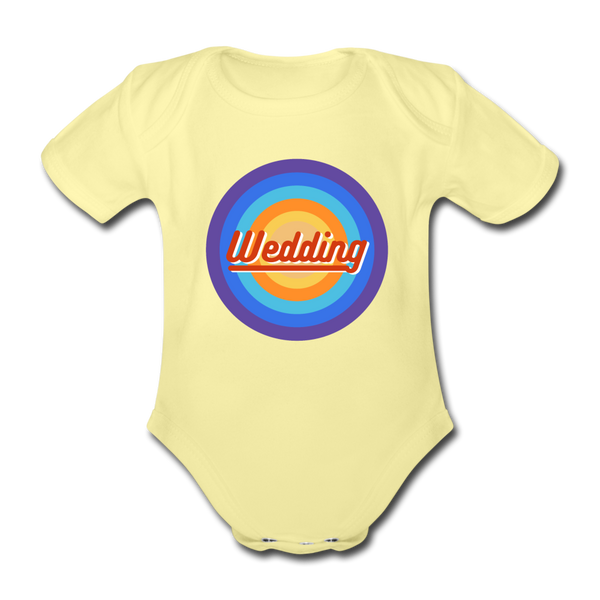 Wedding Retro - Bio-Kurzarmbody - Hellgelb