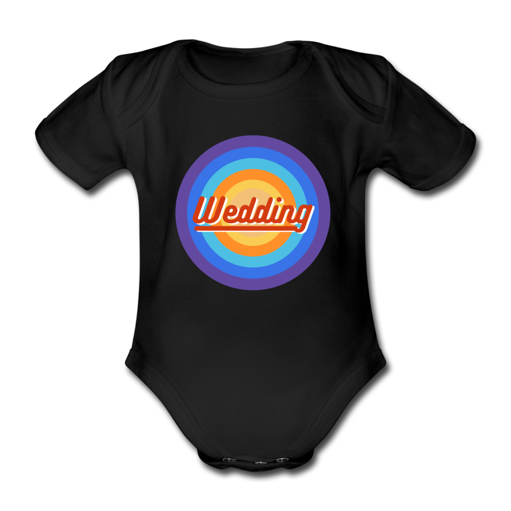 Wedding Retro - Bio-Kurzarmbody - Schwarz