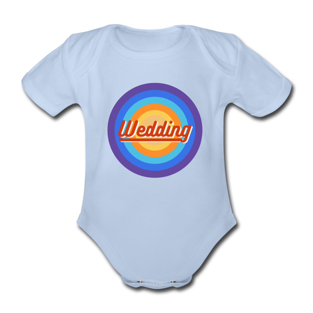 Wedding Retro - Bio-Kurzarmbody - Sky