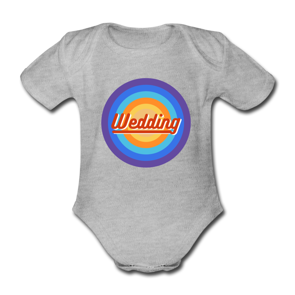 Wedding Retro - Bio-Kurzarmbody - Grau meliert