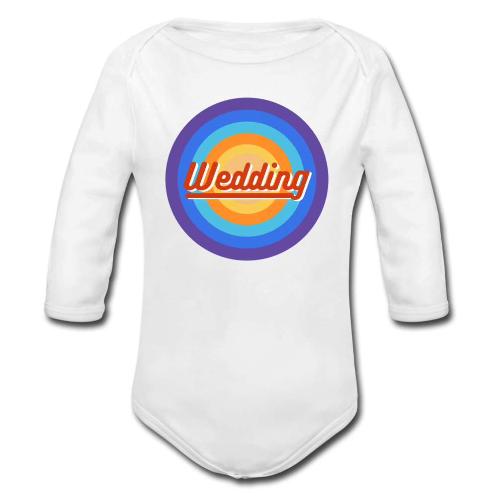 Wedding Retro - Bio-Langarmbody - Weiß