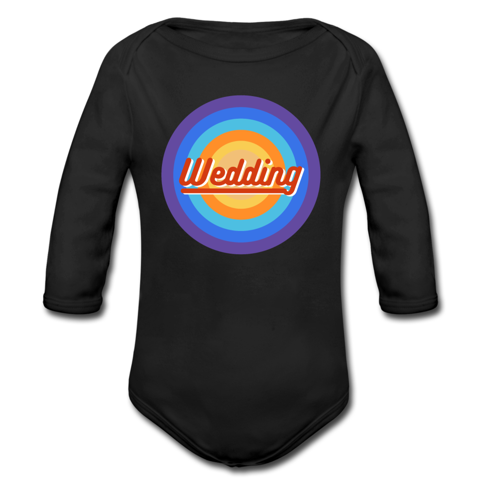 Wedding Retro - Bio-Langarmbody - Schwarz