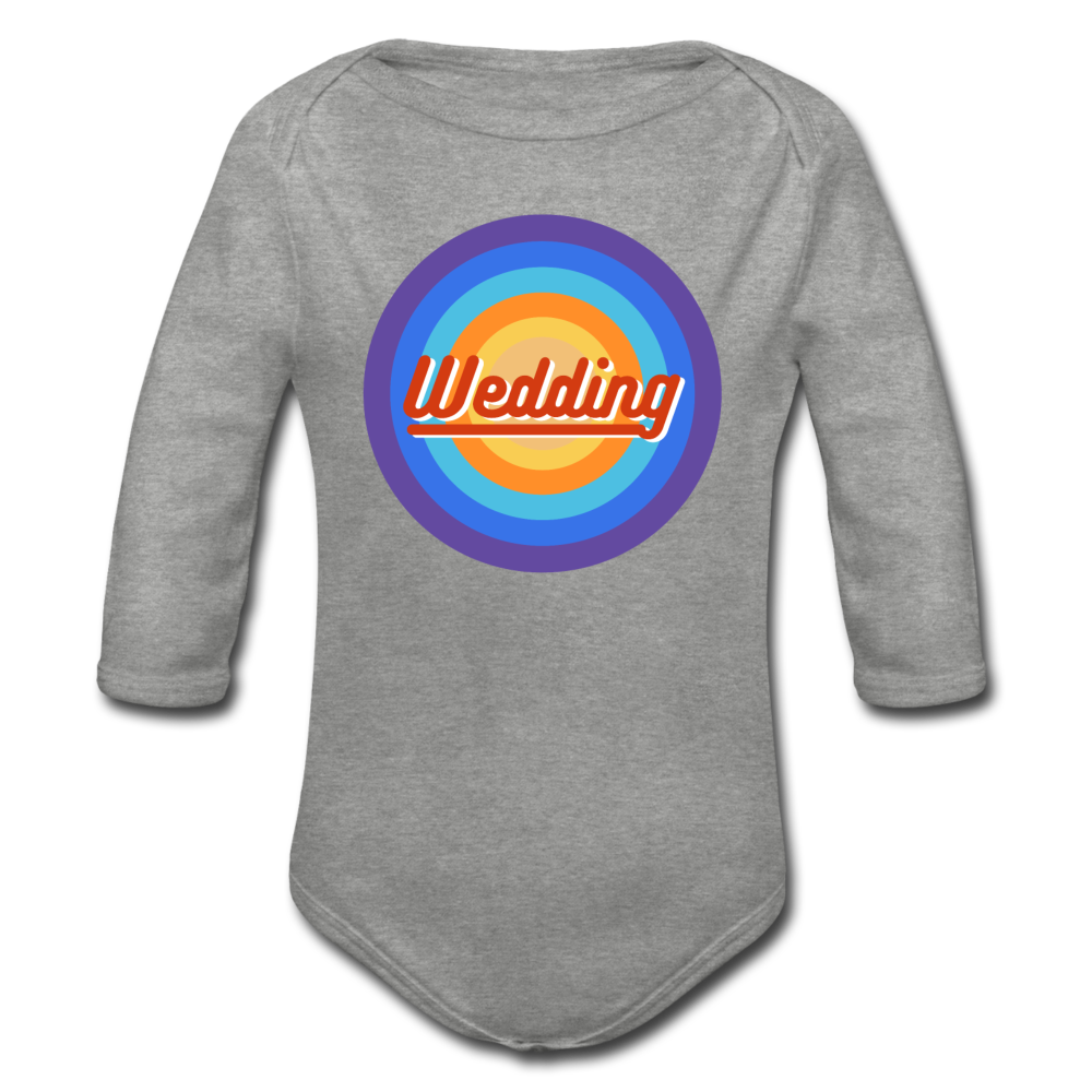 Wedding Retro - Bio-Langarmbody - Grau meliert