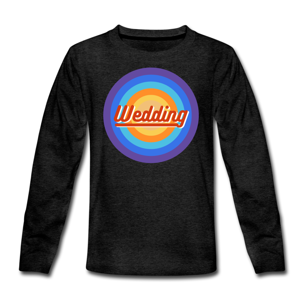 Wedding Retro - Teenager Langarmshirt - Anthrazit