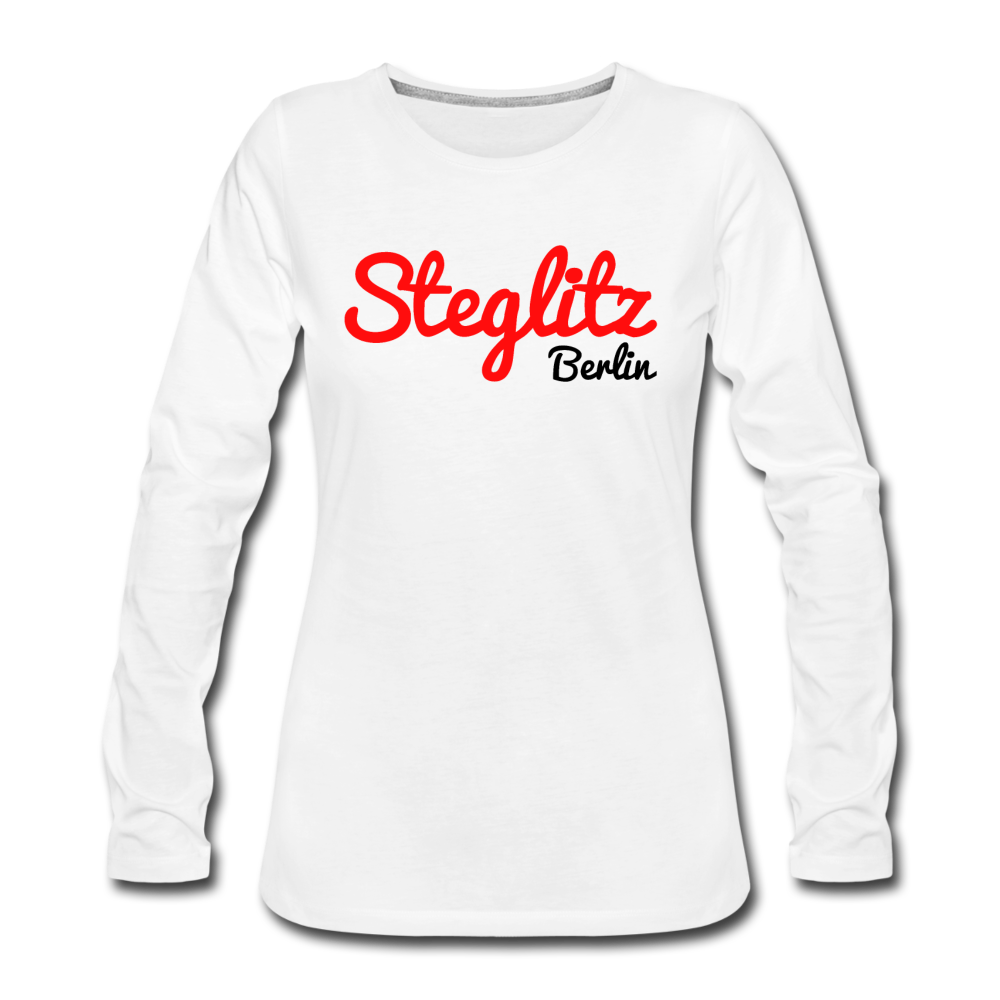 Steglitz Berlin - Frauen Premium Langarmshirt - Weiß