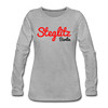Steglitz Berlin - Frauen Premium Langarmshirt - Grau meliert