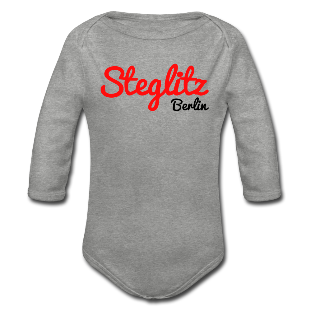 Steglitz Berlin - Bio-Langarmbody - Grau meliert