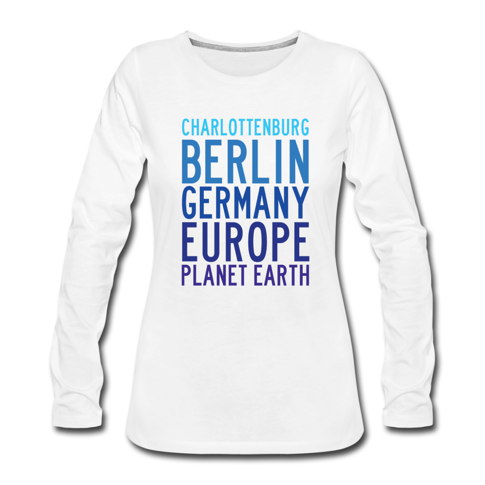 Charlottenburg - Earth - Frauen Premium Langarmshirt - Weiß