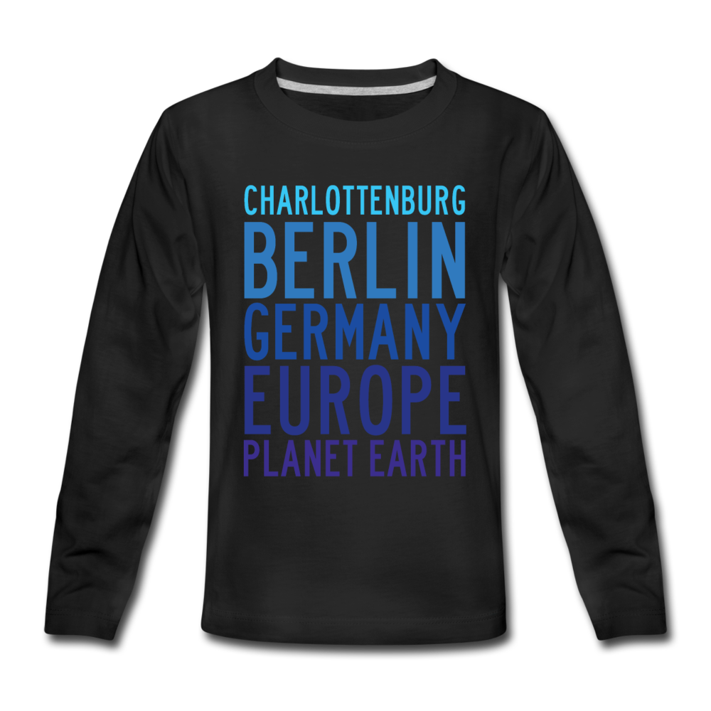 Charlottenburg - Earth - Kinder Langarmshirt - Schwarz