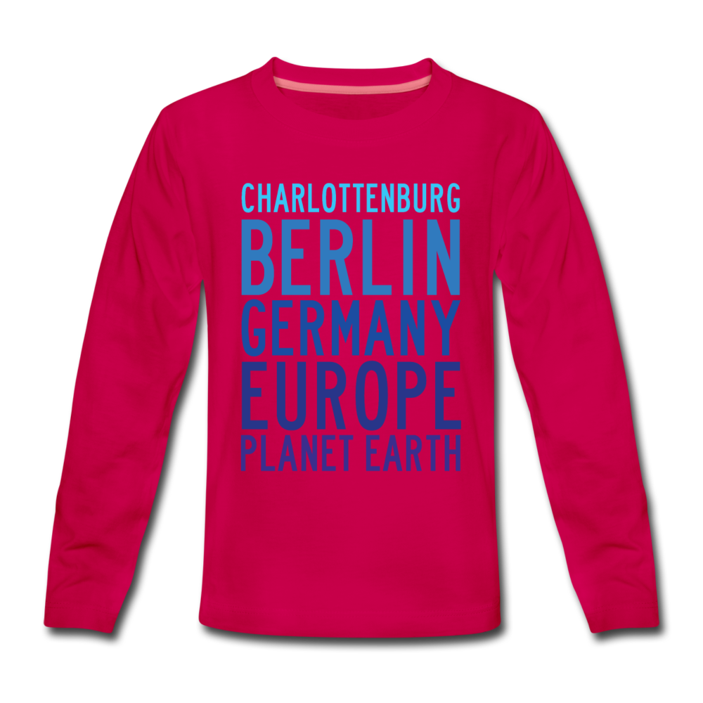 Charlottenburg - Earth - Kinder Langarmshirt - dunkles Pink