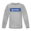Spandau blau - Kinder Langarmshirt - Grau meliert