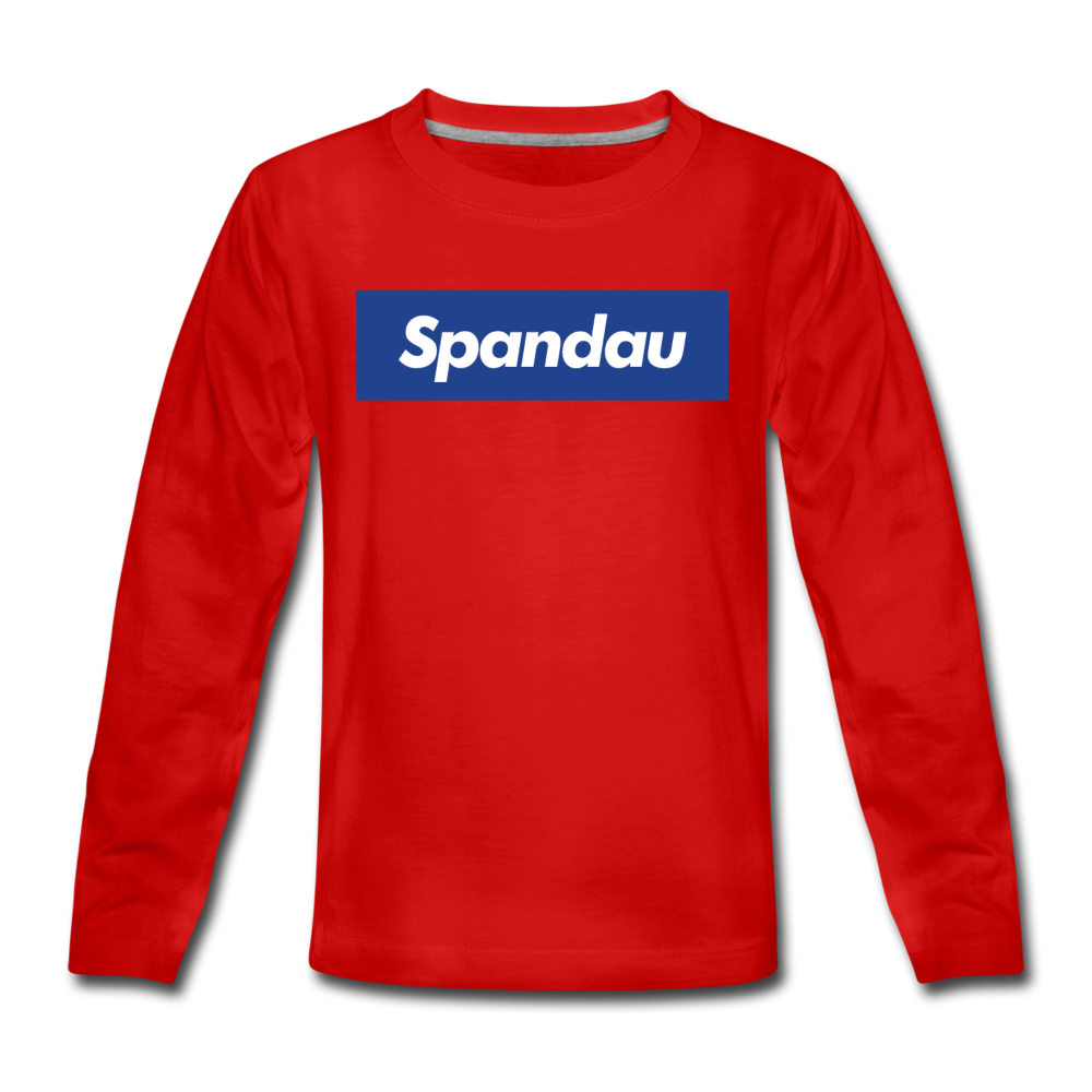 Spandau blau - Kinder Langarmshirt - Rot