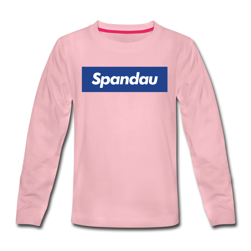 Spandau blau - Kinder Langarmshirt - Hellrosa