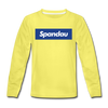 Spandau blau - Kinder Langarmshirt - Gelb
