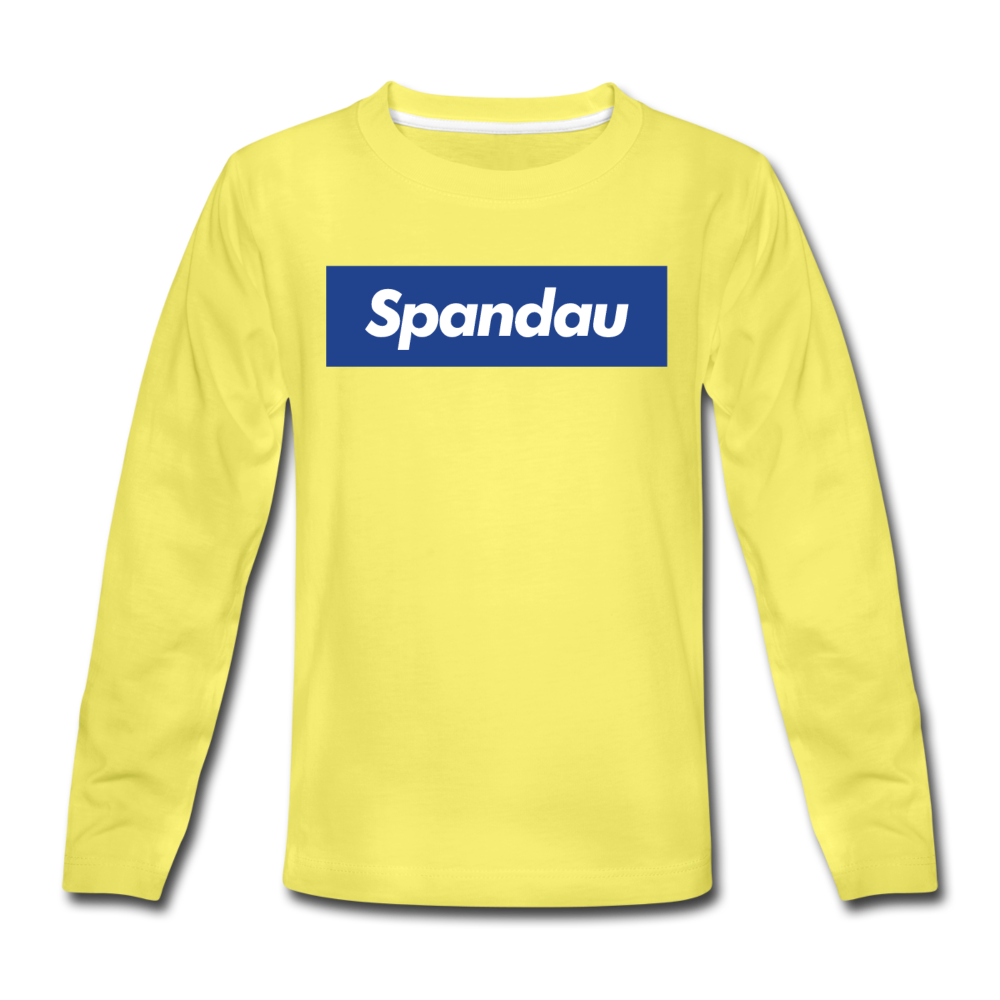 Spandau blau - Kinder Langarmshirt - Gelb