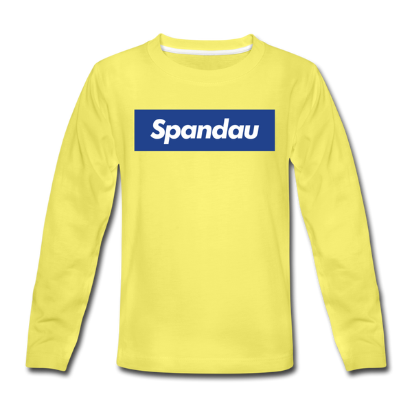 Spandau blau - Kinder Langarmshirt - Gelb