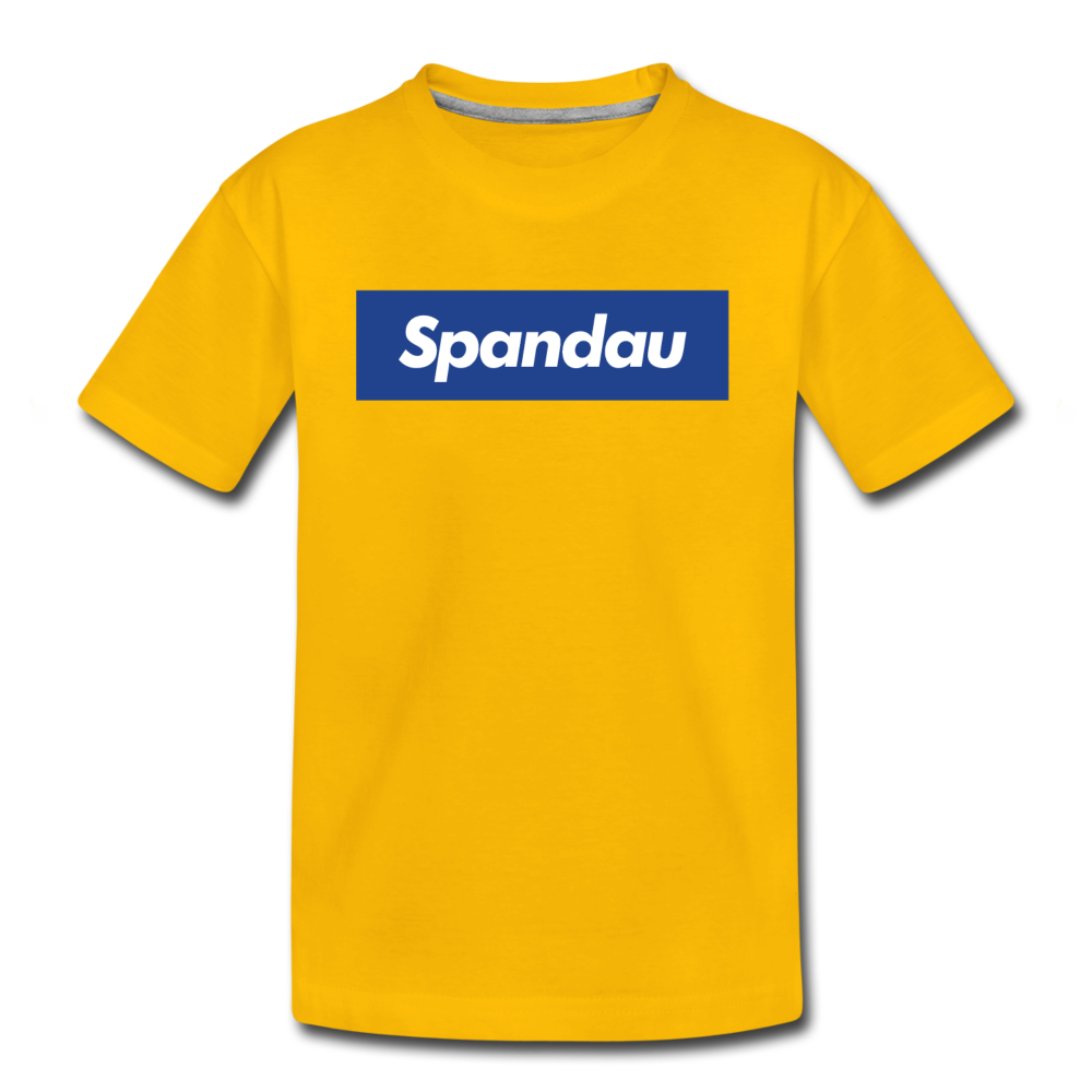 Spandau blau - Teenager Premium T-Shirt - Sonnengelb