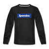 Spandau blau - Teenager Langarmshirt - Schwarz