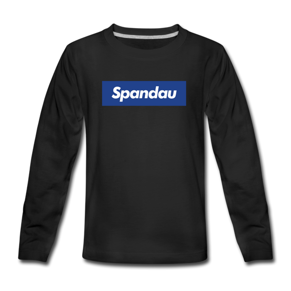 Spandau blau - Teenager Langarmshirt - Schwarz