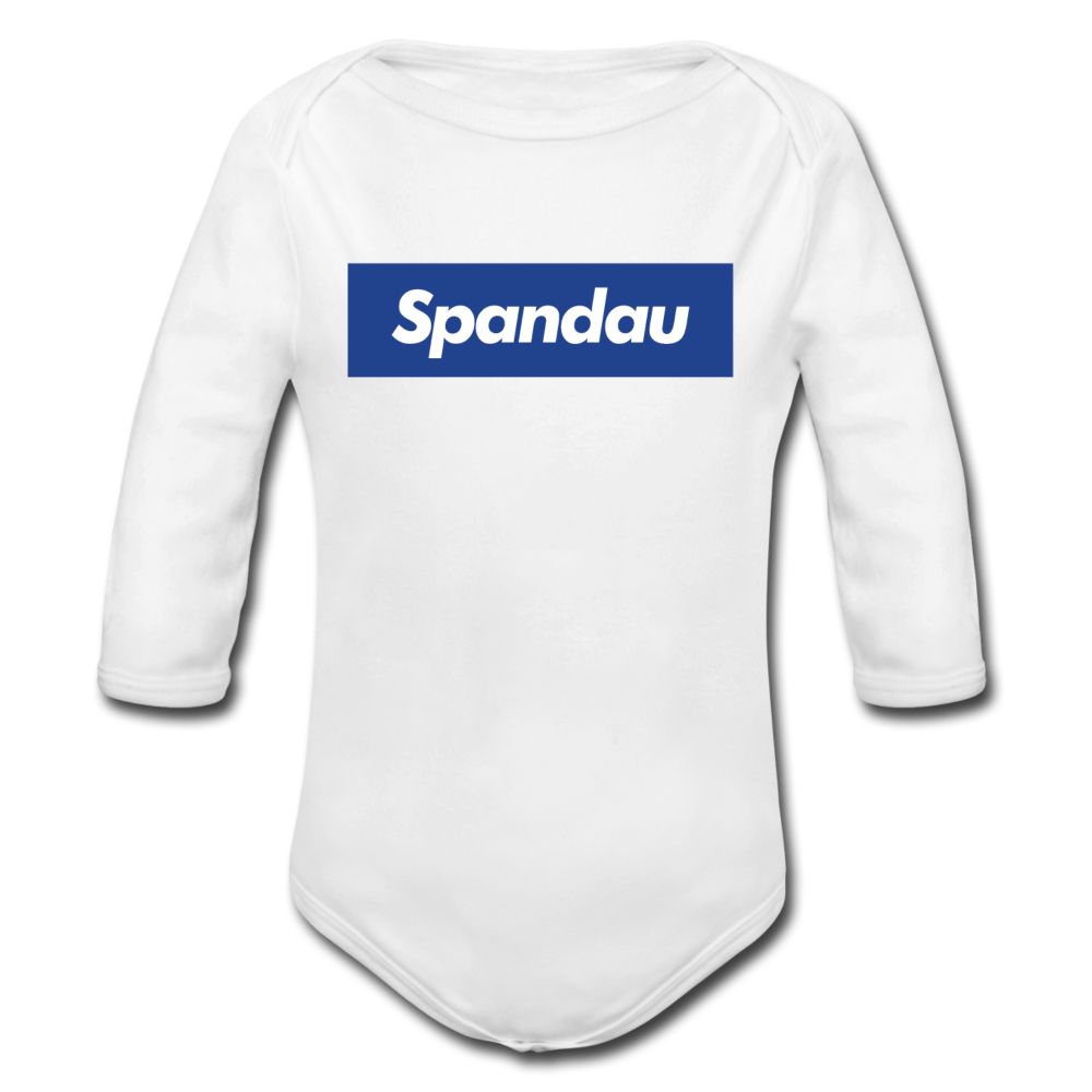 Spandau blau - Bio-Langarmbody - Weiß