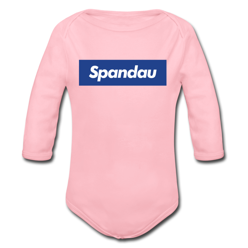 Spandau blau - Bio-Langarmbody - Hellrosa