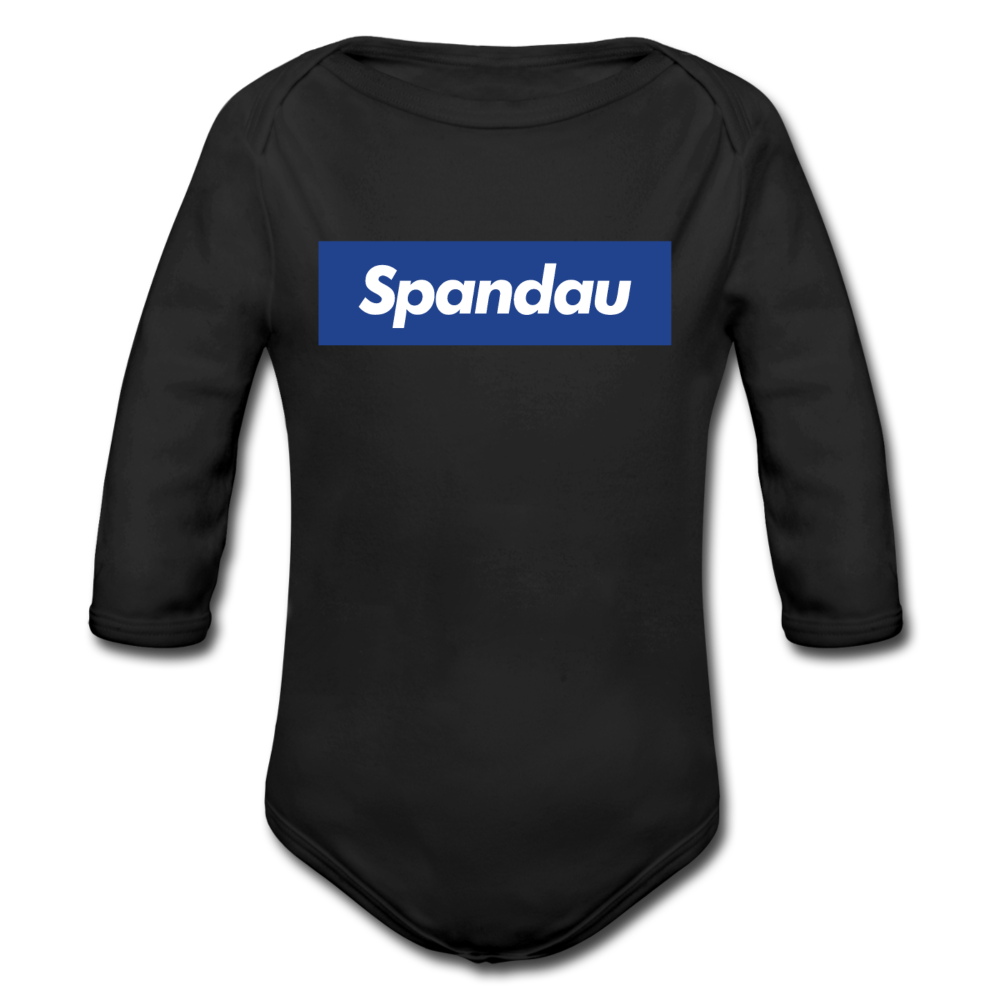 Spandau blau - Bio-Langarmbody - Schwarz
