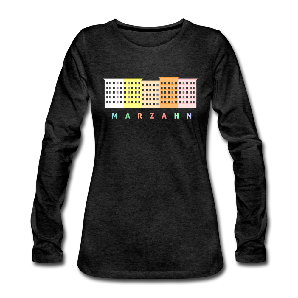 Marzahn - Frauen Premium Langarmshirt - Anthrazit